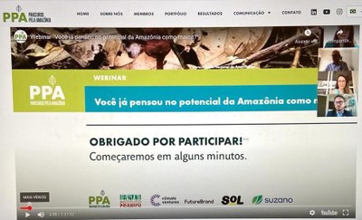 Webinar realizado pela PPA discute potencial da Amazônia como marca